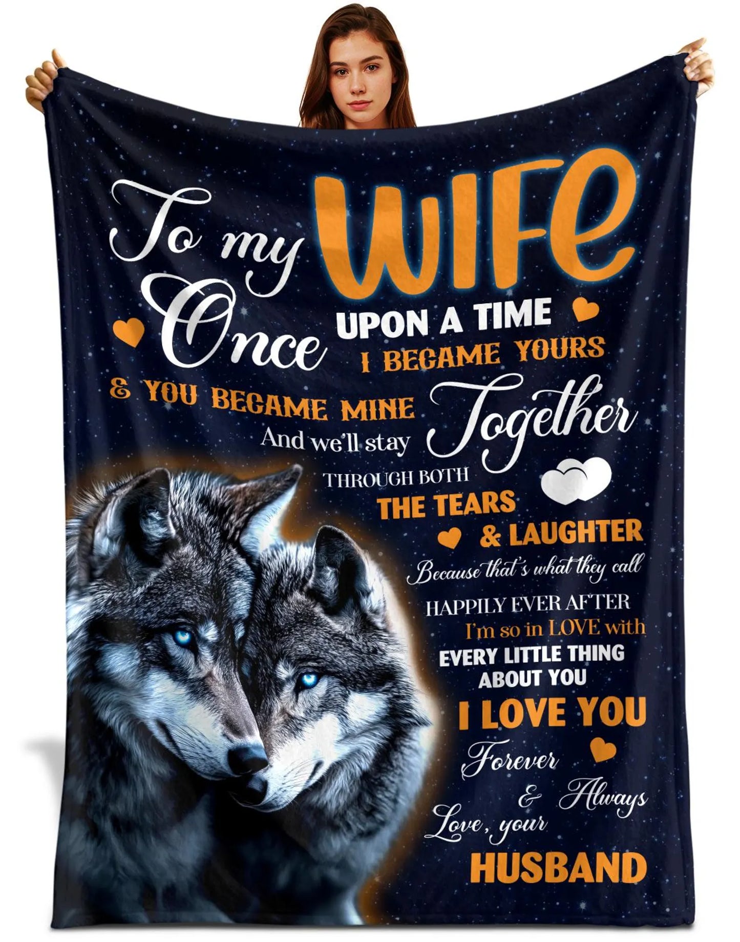 Special Blanket Anniversary's or Birthday Gift For Your Wife - From Husband