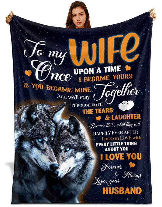 Special Blanket Anniversary's or Birthday Gift For Your Wife - From Husband