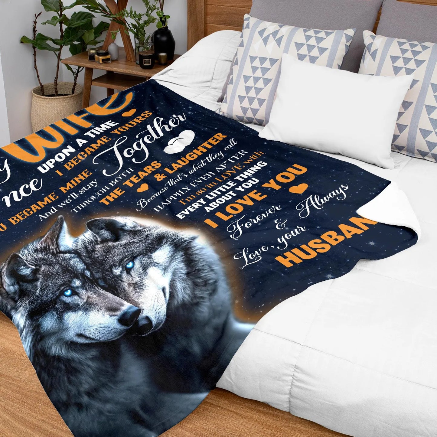 Special Blanket Anniversary's or Birthday Gift For Your Wife - From Husband