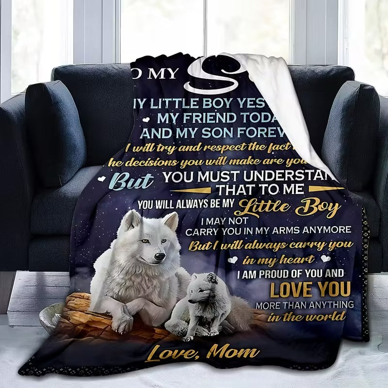 Special Gift For Your Son Blanket - From Mom03