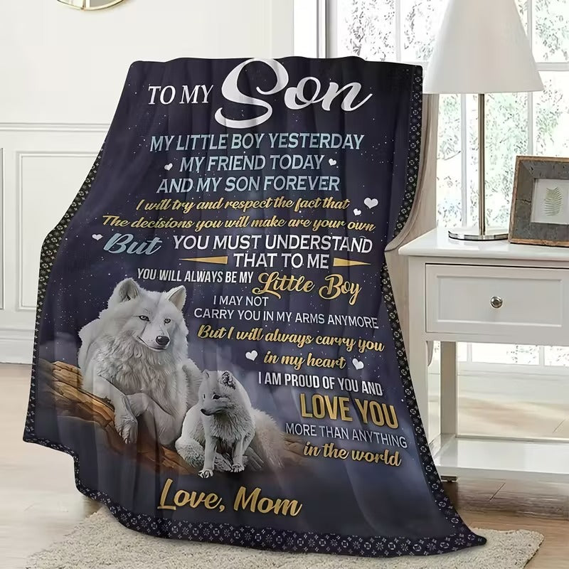 Special Gift For Your Son Blanket - From Mom03
