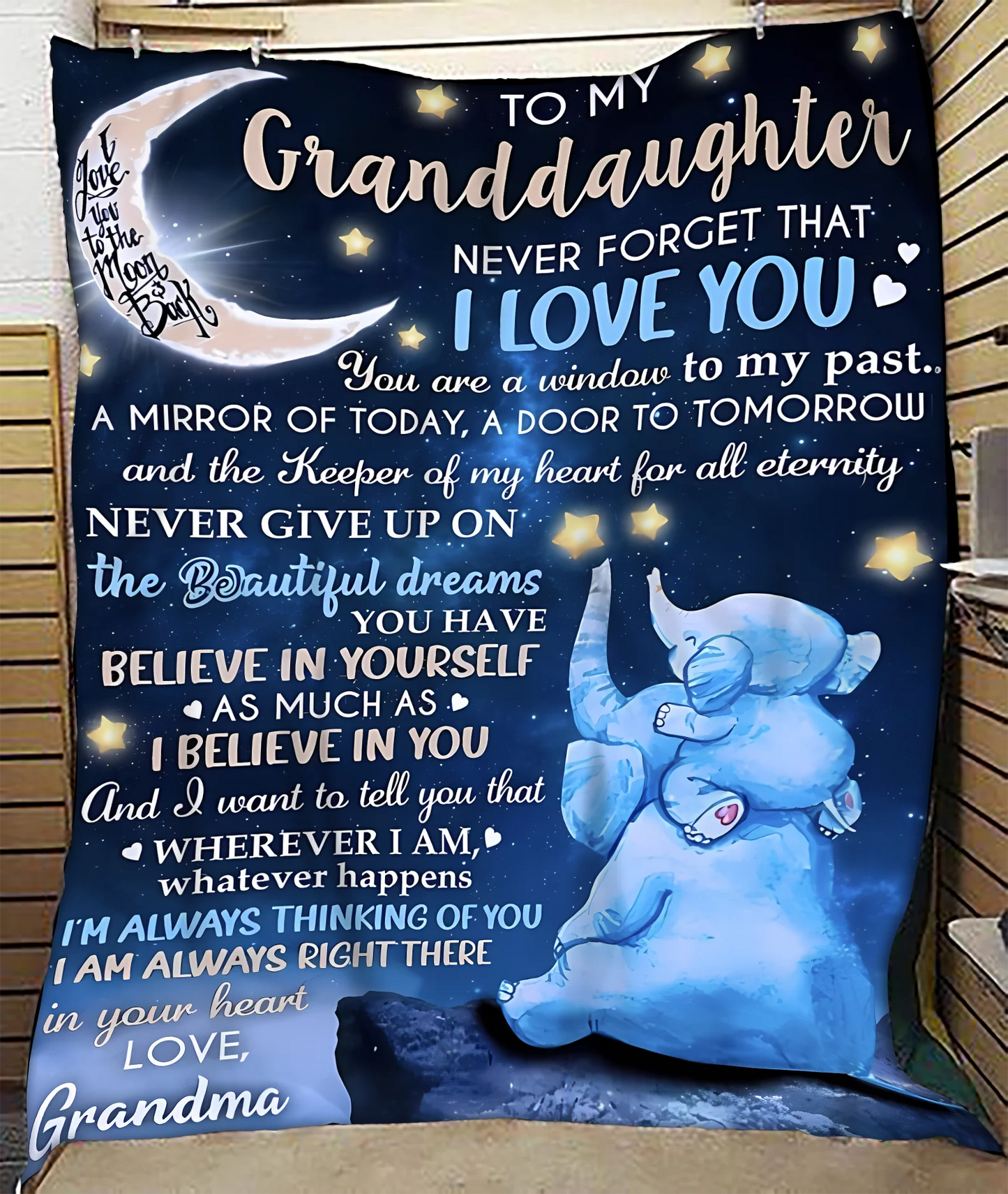 BLANKET FOR GRANDDAUGHTER – COMFORT & WARMTH GIFT FROM GRANDMA  Sherpa Fleece Quilt Blanket tracy00 (SKU-CHAU-B20)