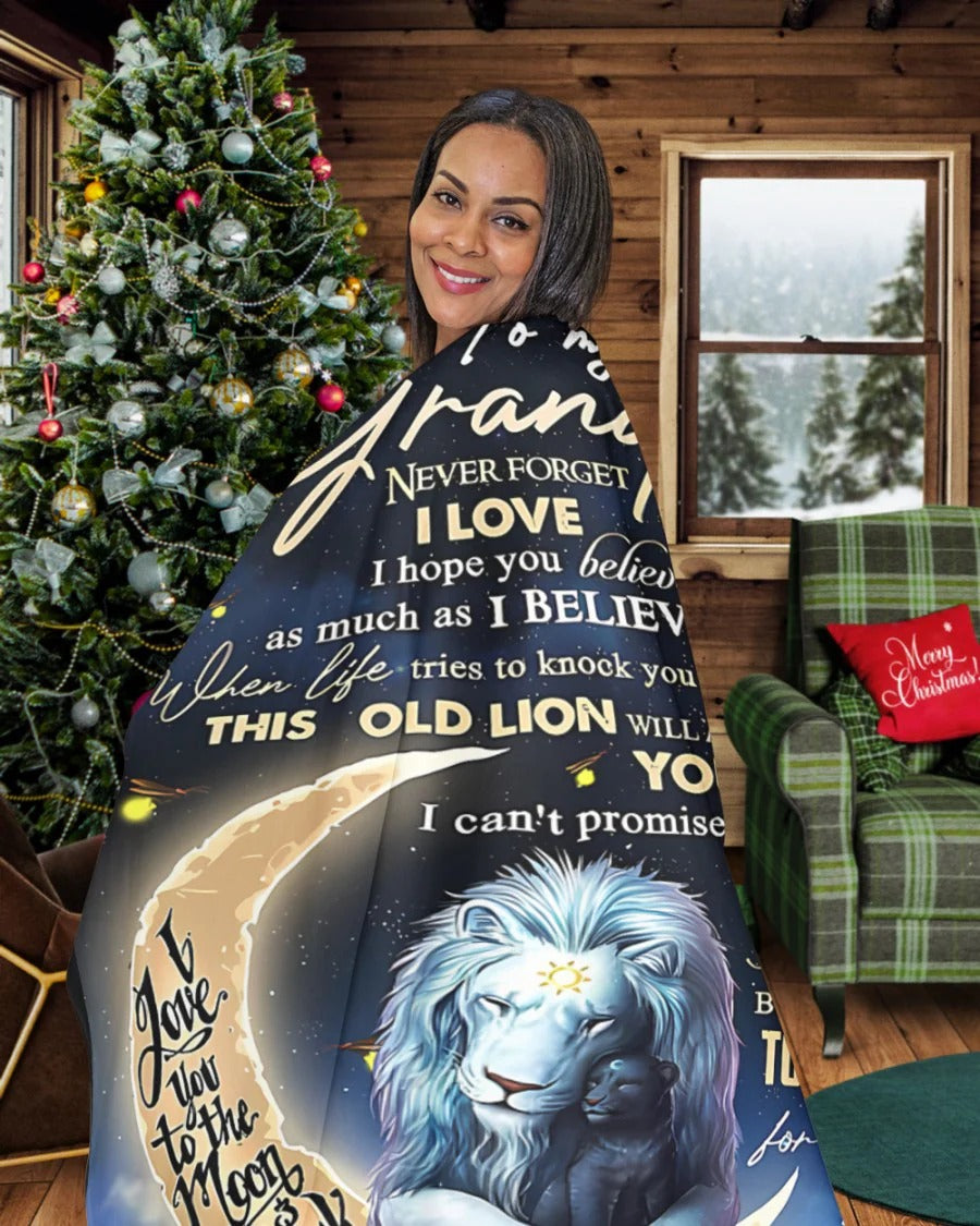BLANKET FOR GRANDSON – COMFORT & WARMTH GIFT FROM GRANDMA  Sherpa Fleece Quilt Blanket tracy00 (SKU-CHAU-B19)