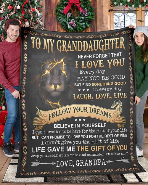 BLANKET FOR GRANDDAUGHTER – COMFORT & WARMTH GIFT FROM GRANDPA  Sherpa Fleece Quilt Blanket tracy00 (SKUB09-44)