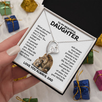 TO MY DAUGHTER - GIFT FROM DAD "I’m Proud To Be Your FATHER" - Forever Love Necklace