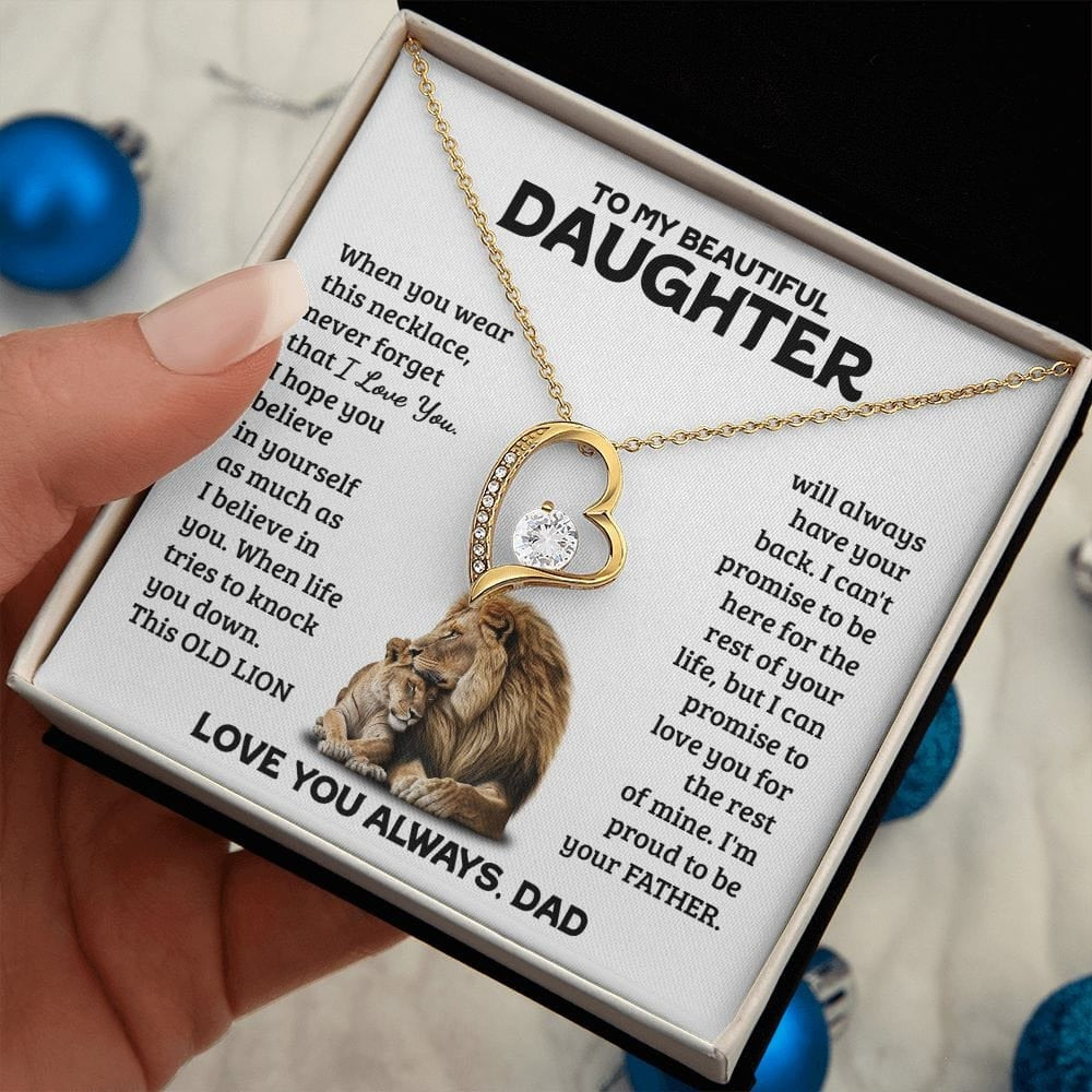 TO MY DAUGHTER - GIFT FROM DAD "I’m Proud To Be Your FATHER" - Forever Love Necklace