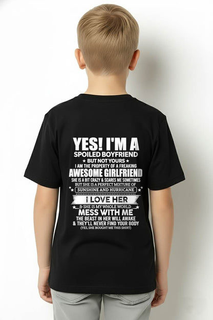 "I HAVE A GIRLFRIEND - SHE IS SUNSHINE AND HURRICANE" –  T - SHIRT FROM WIFE – tracy00 (SKU2606-389-00)