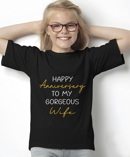 Happy Anniversary to My Gorgeous Wife Couples Idea T-Shirt For WOMAN - TRACY00 (SKU-TRAN-130505)