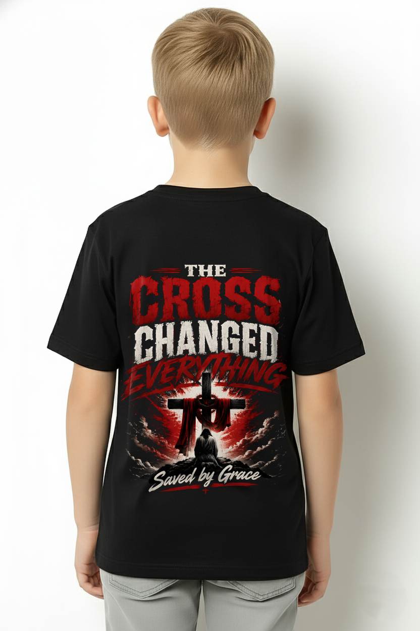 "THE CROSS CHANGED EVERYTHING" – SAVE BY GRACE – T-SHIRT FOR MEN – tracy00 (SKU2608-78)