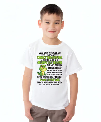 NOVEMBER - YOU CAN'T SCARE ME - FOR GRANDSON - GIFT FROM GRANDMA - tracy11 (SKU09-85-11)
