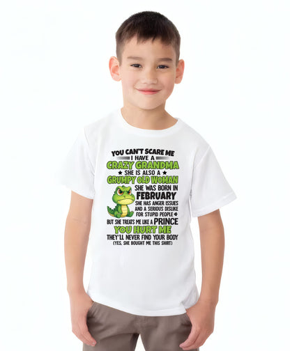 FEBRUARY - YOU CAN'T SCARE ME - FOR GRANDSON - GIFT FROM GRANDMA - tracy02 (SKU09-85-02)