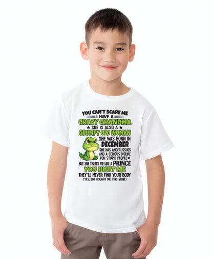 DECEMBER - YOU CAN'T SCARE ME - FOR GRANDSON - GIFT FROM GRANDMA - tracy12 (SKU09-85-12)