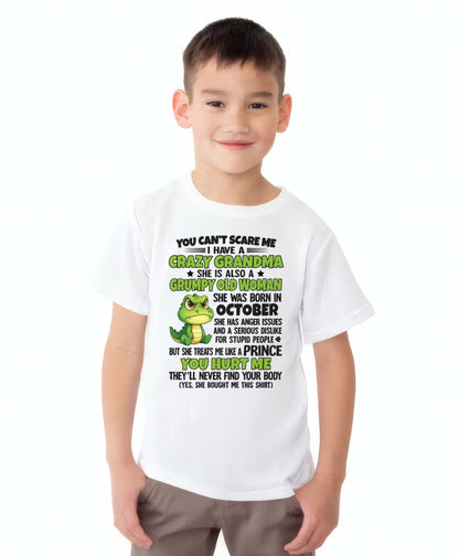 OCTOBER - YOU CAN'T SCARE ME - FOR GRANDSON - GIFT FROM GRANDMA - tracy10 (SKU09-85-10)