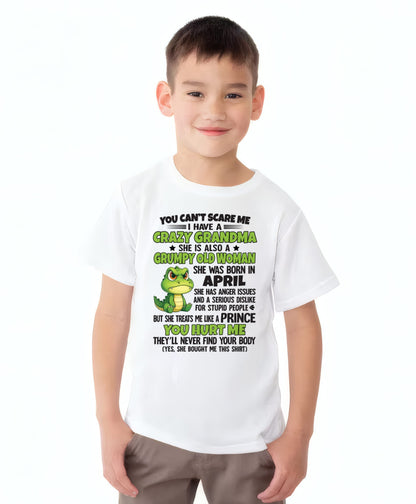 APRIL - YOU CAN'T SCARE ME - FOR GRANDSON - GIFT FROM GRANDMA - tracy04 (SKU09-85-04)