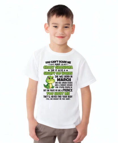 MARCH - YOU CAN'T SCARE ME - FOR GRANDSON - GIFT FROM GRANDMA - tracy03 (SKU09-85-03)