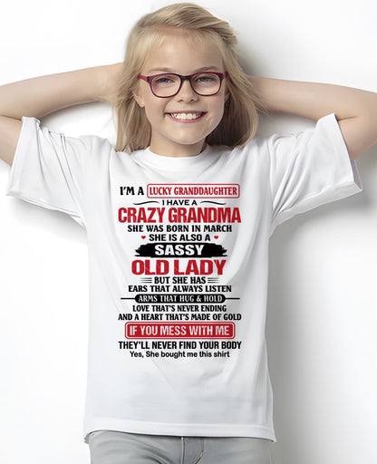 MARCH - LUCKY GRANDDAUGHTER HAVE A GRANDMA From GRANDMA - TRACY03 (SKU2608-146-03)