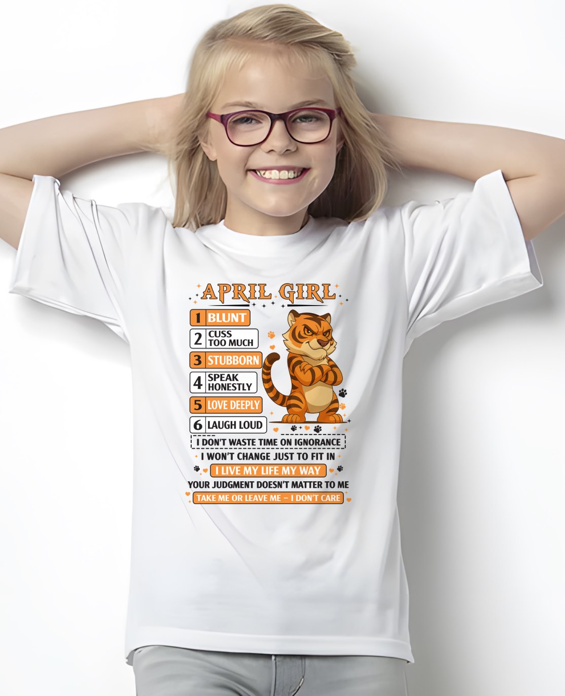APRIL - Characteristics of April Girls T-Shirt FOR WOMAN - TRACY04 (SKU2602-219-04)