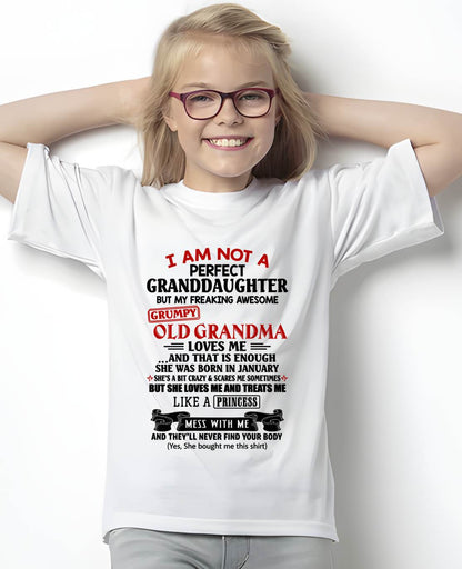 JANUARY - I AM NOT A PERFECT GRANDDAUGHTER  - GIFT FROM GRANDMA -tracy01 - (SKU2606-381-01)