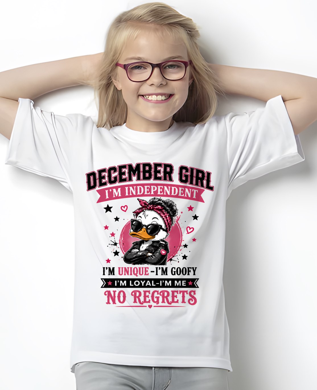 DECEMBER - I'M UNIQUE GOOFY LOYAL T-shirt For WOMAN - TRACY12 (SKU2608-421-12)