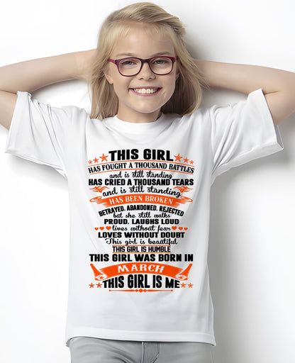 MARCH - HAS FOUGHT A THOUSAND BATTLES T-Shirt For WOMAN - TRACY03 (SKU2607-265-03)