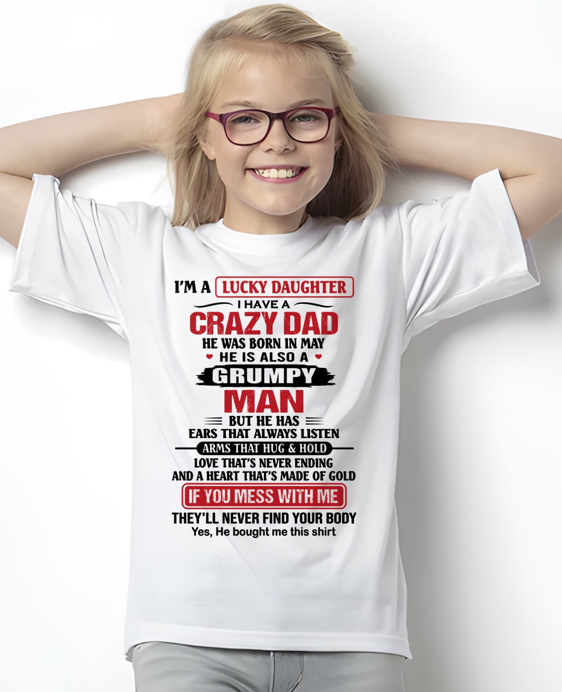 MAY - LUCKY DAUGHTER HAVE A DAD From DAD - TRACY05 (SKU2607-110-05)