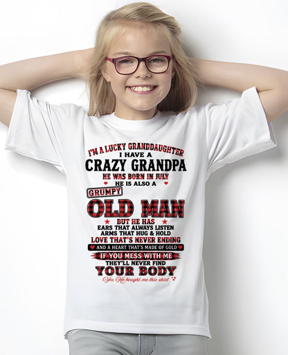JULY - LUCKY GRANDDAUGHTER HAVE A GRANDPA From GRANDPA - TRACY07 (SKU2609-30-07)