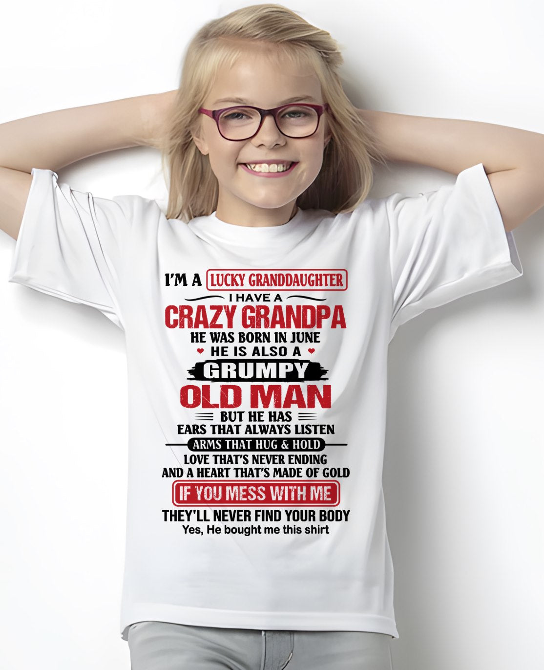 JUNE - LUCKY GRANDDAUGHTER HAVE A GRANDPA From GRANDPA - TRACY06 (SKU2607-04-06)