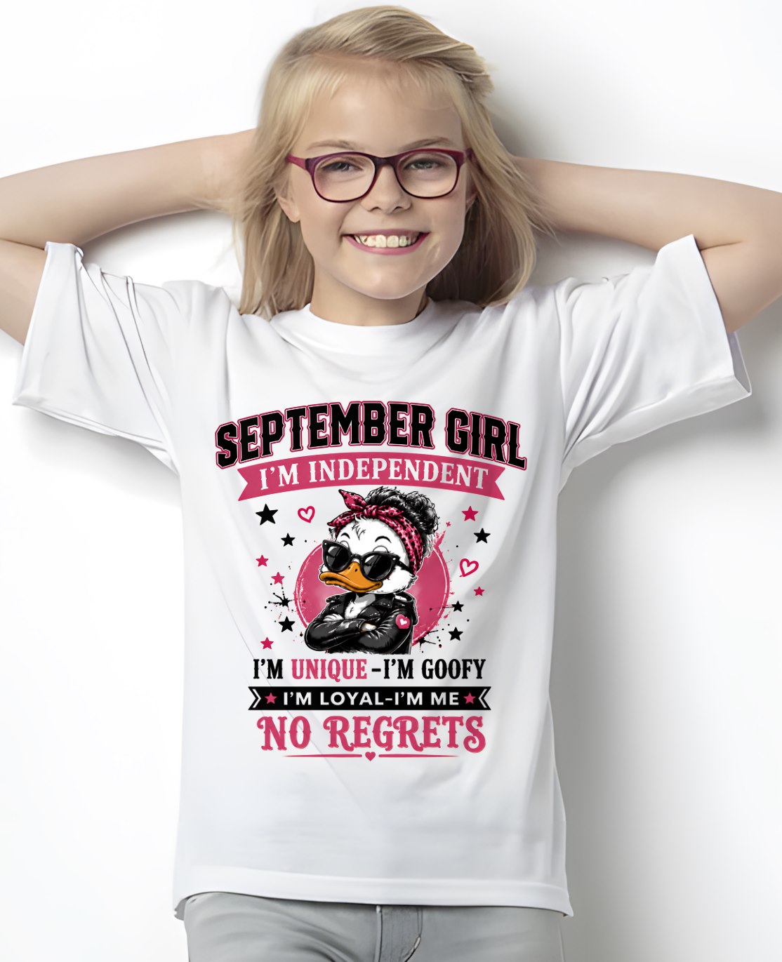 SEPTEMBER - I'M UNIQUE GOOFY LOYAL T-shirt For WOMAN - TRACY09 (SKU2608-421-09)