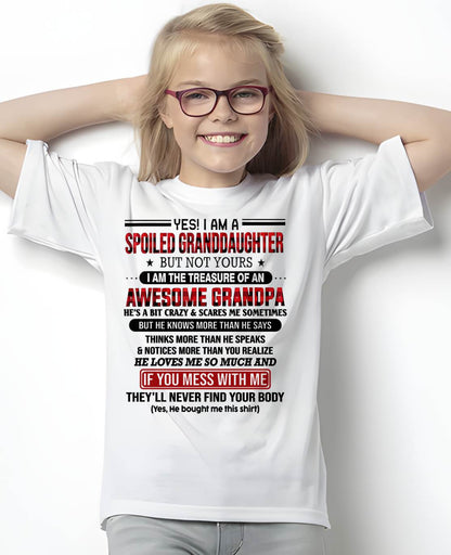 YES! I'M A SPOILED GRANDDAUGHTER - GIFT FROM GRANDPA - tracy00 (SKU26T-01317-00)