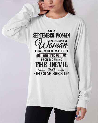 AS A SEPTEMBER WOMAN – T-SHIRT FOR WOMAN – xuan09 (SKU26T-01-36-09)