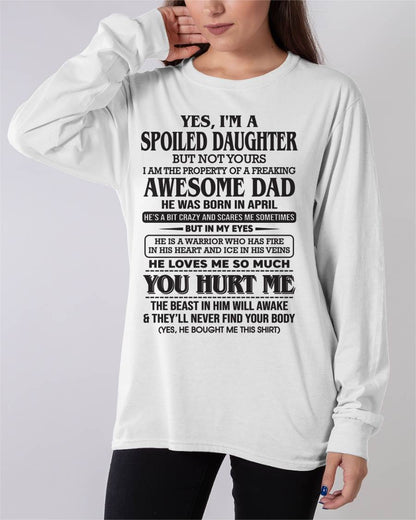April – I Am The Property Of A Freaking Awesome Dad – Gift For Son And Daughter From Dad – XUAN04 (SKU11-28-04)