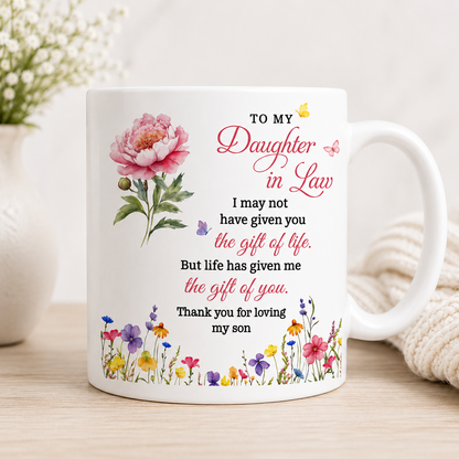 BEST GIFT FOR DAUGHTER-IN-LAW BEAUTIFUL MUG  From MOTHER-IN-LAW - TRACY00 (SKU2607-33)