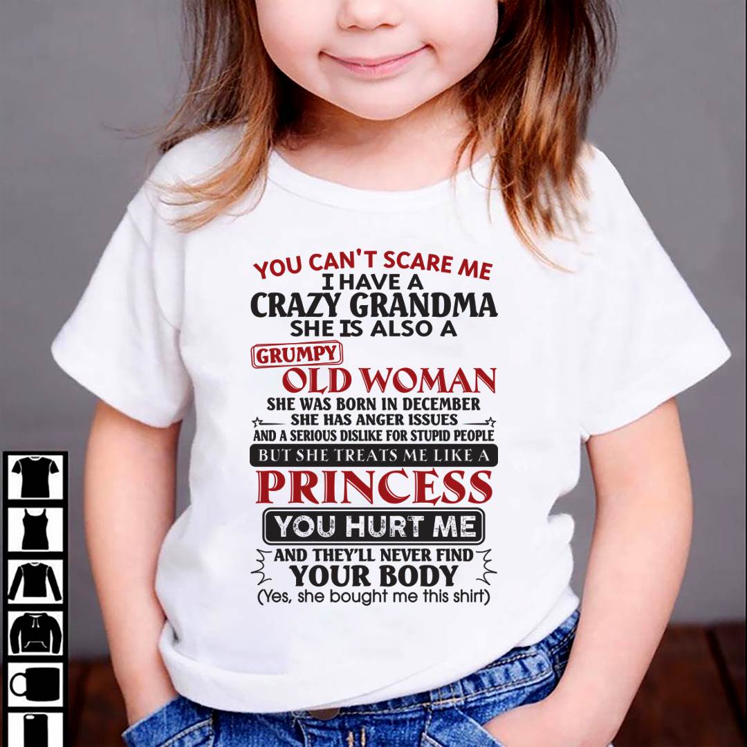 December - You Can't Scare Me - Gift For Grandson And Granddaughter From Grandma - XUAN12 (SKU10-76-12)