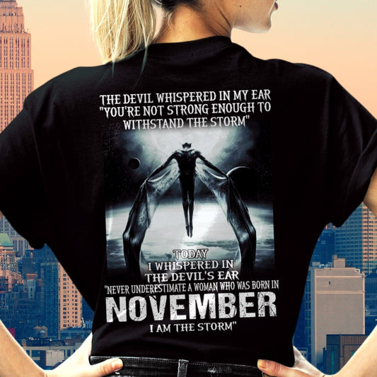 November - The Devil Whispered In My Ear - T-Shirt For Woman - XUAN11 (SKU-CHAUU-11)
