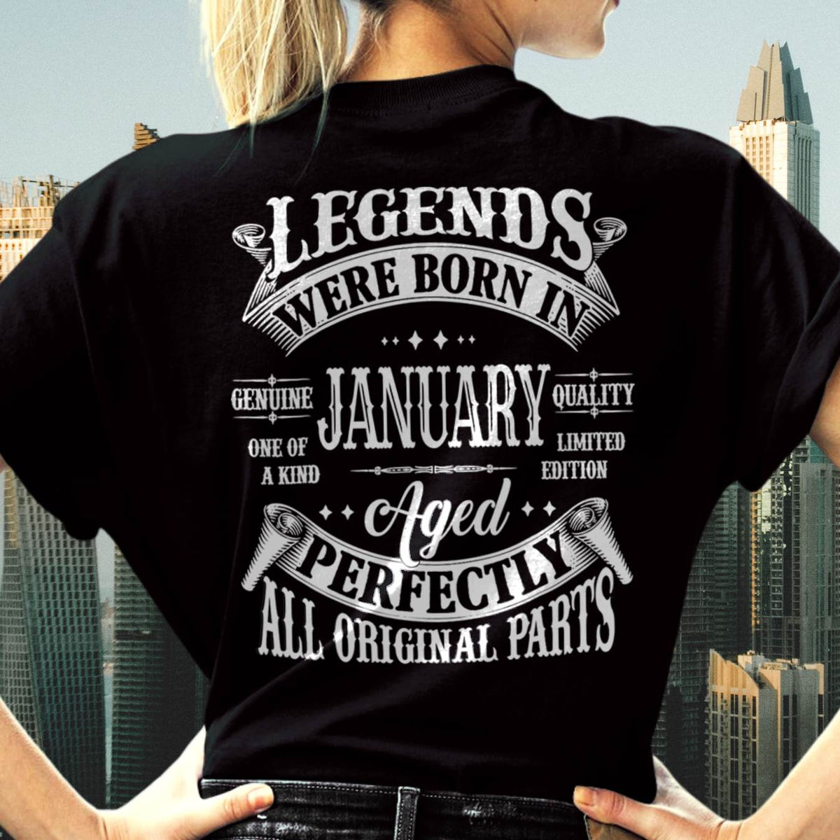 Legends Were Born In January - T Shirt For Woman - XUAN01 (SKU08-37-01)