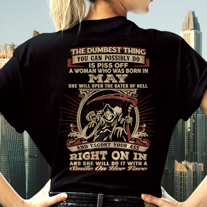 MAY - THE DUMBEST THING YOU CAN POSSIBLY T-shirt For WOMAN - TRACY05 (SKU2605-290-05)