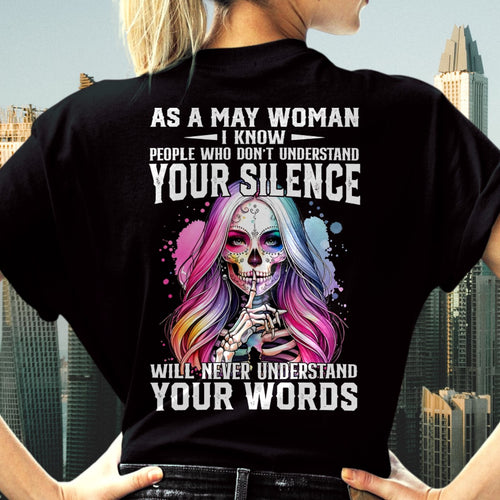 MAY - DON'T UNDERSTAND YOUR SILENCE T-Shirt For WOMAN - TRACY05 (SKU2605-441-05)