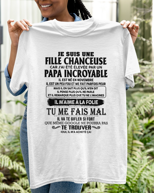 Cadeau d’anniversaire de papa pour sa fille  |   T-shirt - XUAN00 / fr00