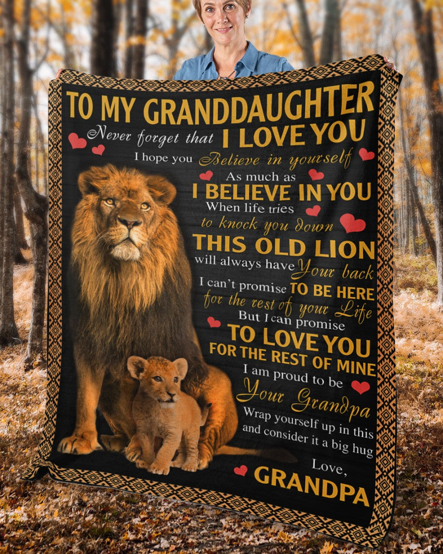 Special Gift For Your Granddaughter Blanket - From Grandpa (SKUB07-184)
