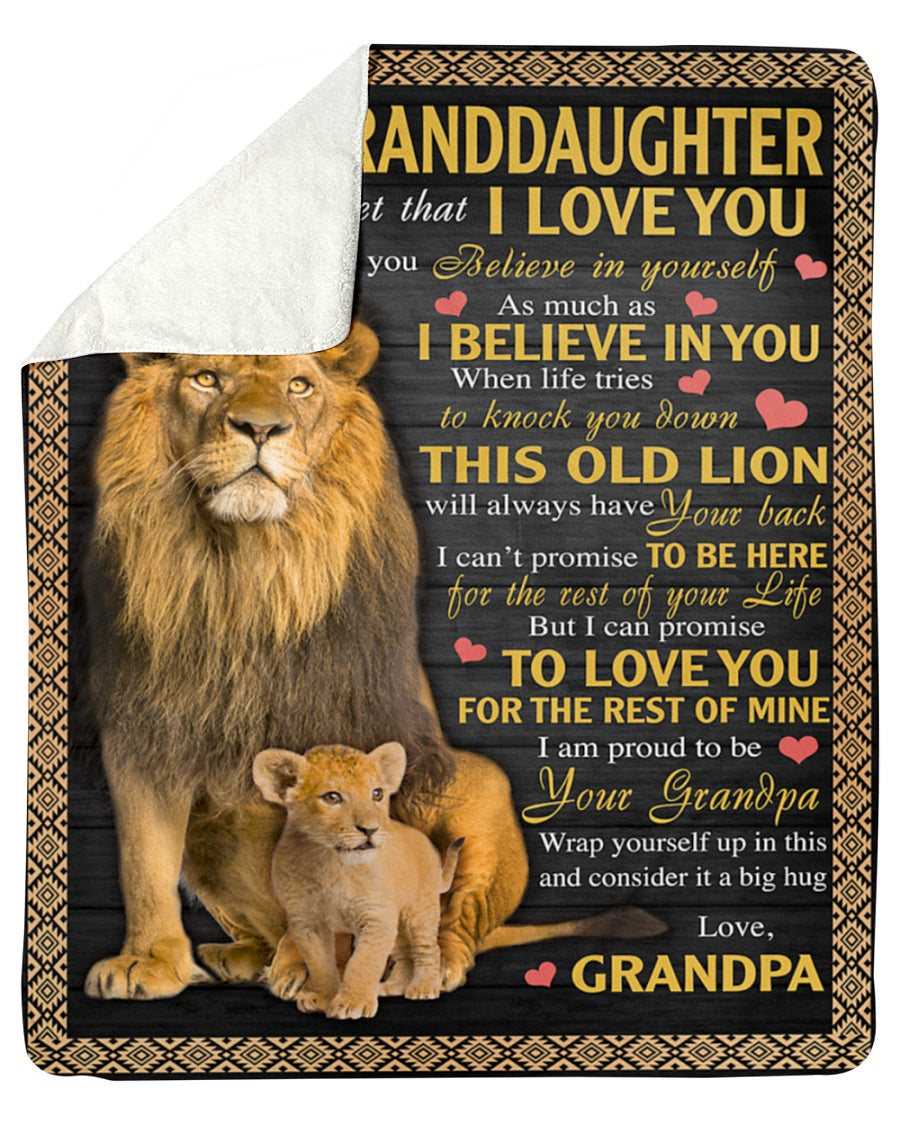 Special Gift For Your Granddaughter Blanket - From Grandpa (SKUB07-184)