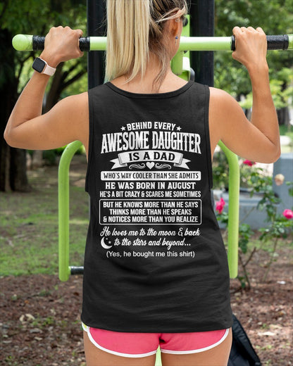AUGUST - "DAD COOLER THAN DAUGHTER ADMITS" T-shirt From DAD - TRACY08 (SKU2606-249-08)