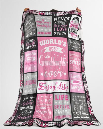 TO MY GRANDDAUGHTER - GIFT FOR GRANDDAUGHTER - Sherpa Fleece Blanket From Grandparent (SKUB-tracy-07)