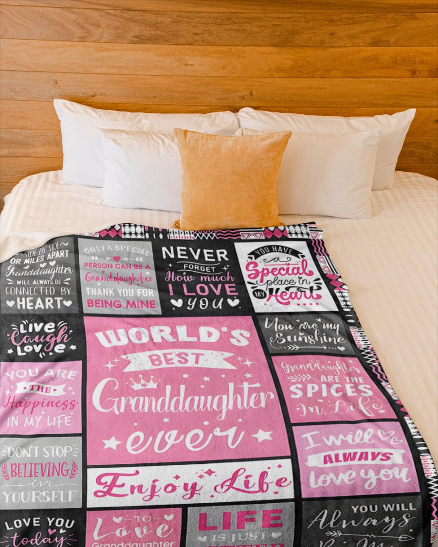 TO MY GRANDDAUGHTER - GIFT FOR GRANDDAUGHTER - Sherpa Fleece Blanket From Grandparent (SKUB-tracy-07)
