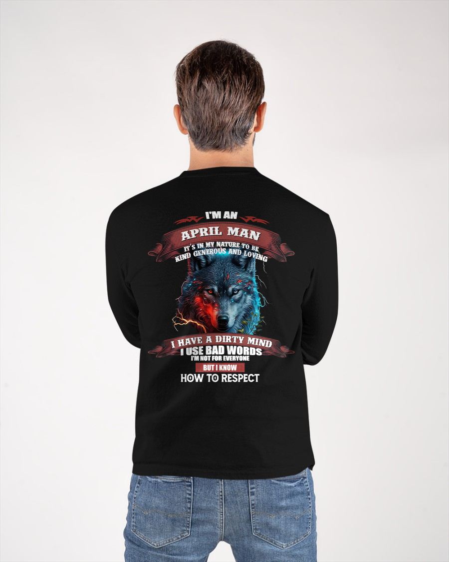 APRIL - KNOW HOW TO RESPECT - BIRTHDAY T-SHIRT FOR MEN - tracy04 (SKU12-162-04)