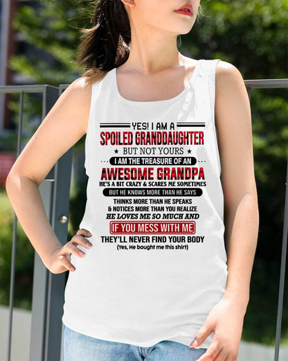 YES! I'M A SPOILED GRANDDAUGHTER - GIFT FROM GRANDPA - tracy00 (SKU26T-01317-00)