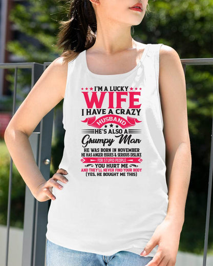 NOVEMBER - TO MY WIFE - I'M A LUCKY WIFE - GIFT FROM HUSBAND - tracy11 (SKU10-136-11)
