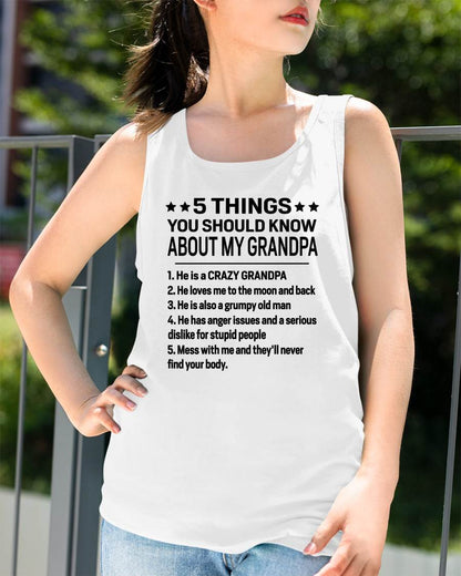 FIVE THINGS YOU SHOULD KNOW ABOUT MY GRANDPA - GIFT FROM GRANDPA - tracy00 (SKU2603-134-00)