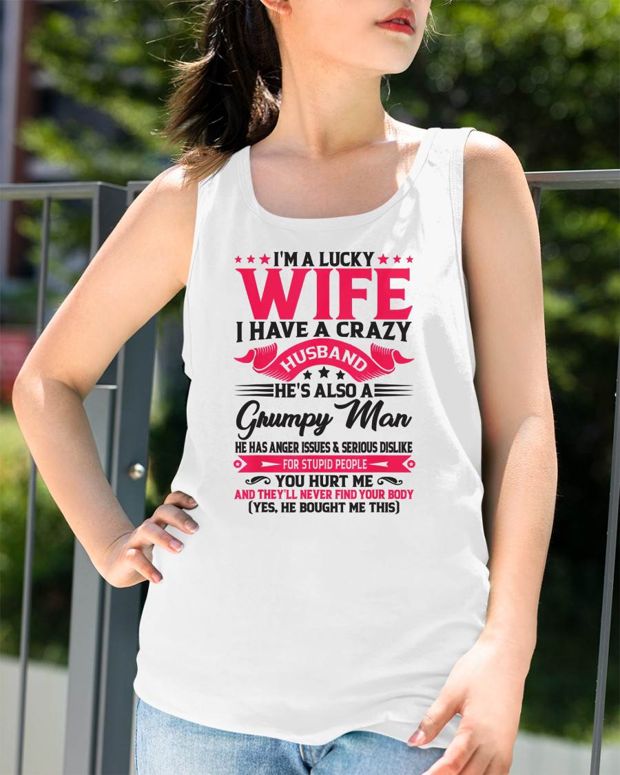 TO MY WIFE - I'M A LUCKY WIFE - GIFT FROM HUSBAND - tracy00 (SKU10-136-00)