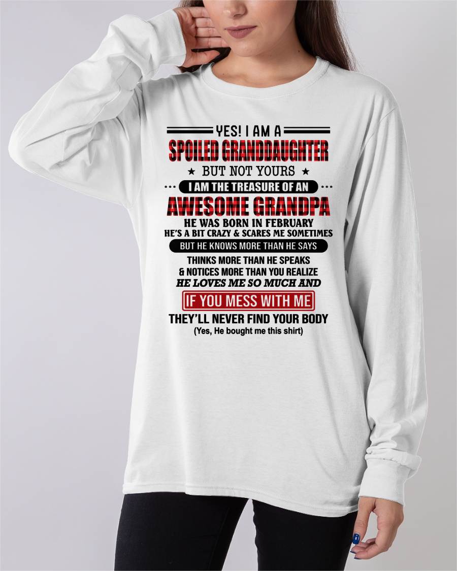 FEBRUARY - YES! I'M A SPOILED GRANDDAUGHTER - GIFT FROM GRANDPA - tracy02 (SKU26T-01317-02)