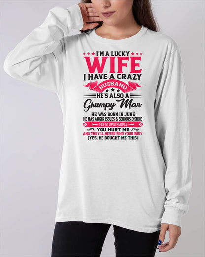 JUNE - TO MY WIFE - I'M A LUCKY WIFE - GIFT FROM HUSBAND - tracy06 (SKU10-136-06)